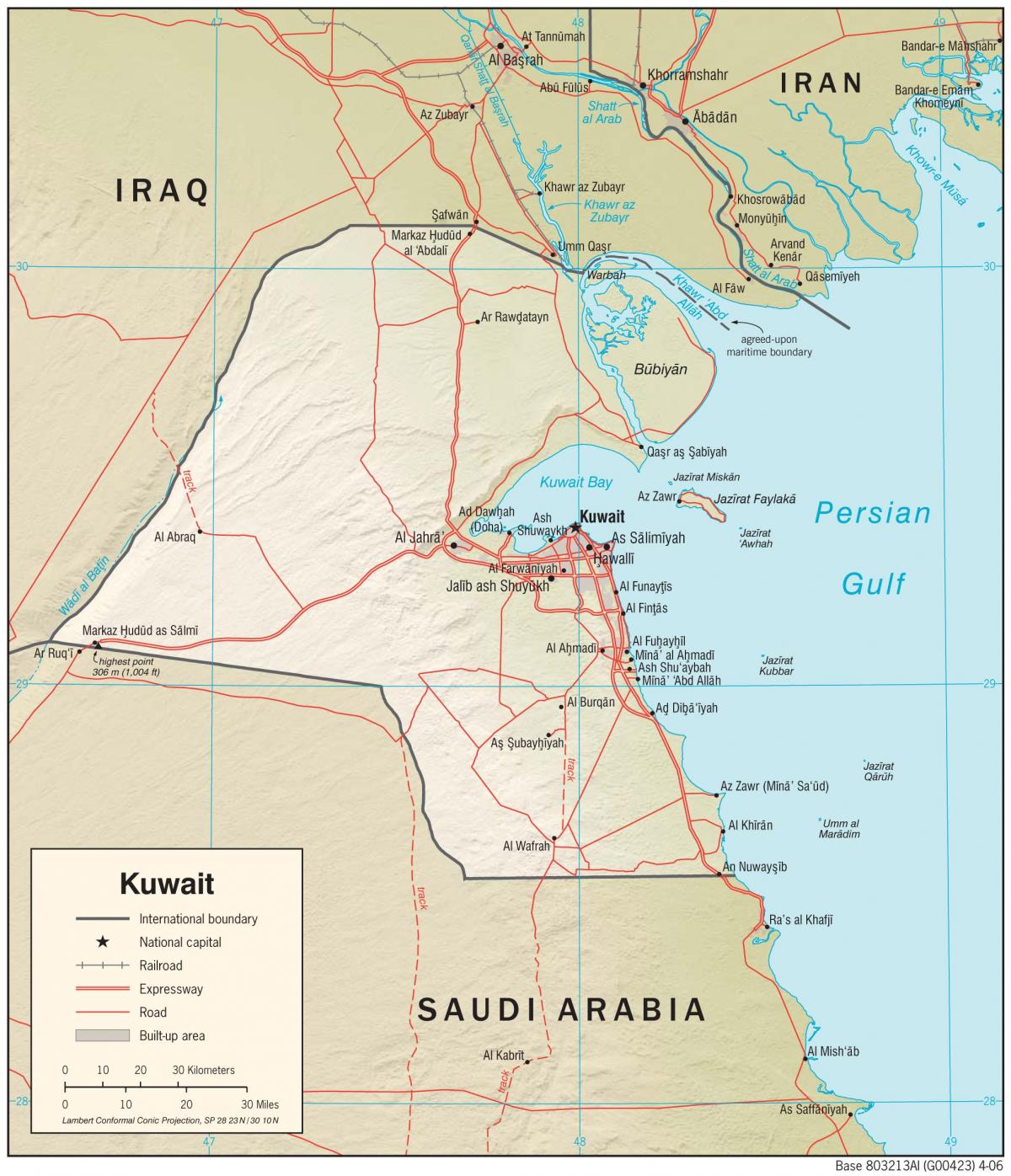 kuweit localizare pe harta