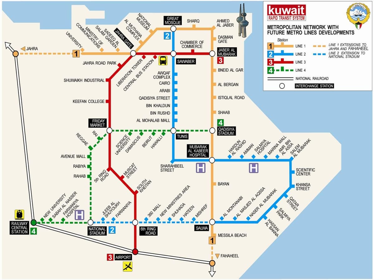 hartă de metrou kuweit