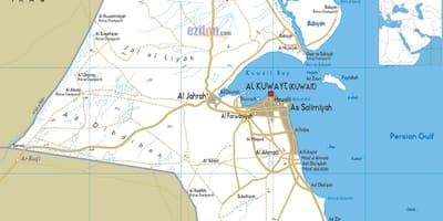 Kuwait city harta de drumuri